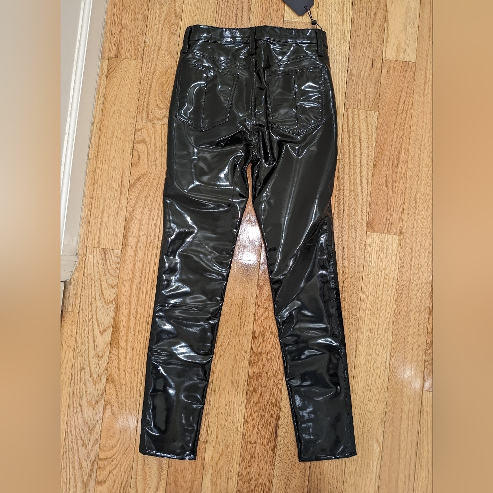2. NWT RAG & BONE SUPER HIGH RISE SKINNY VINYL PANTS - Picture 10 of 10